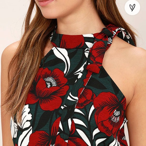 Lulu’s Wild Orchid Red Floral Print Dress - Picture 4 of 11